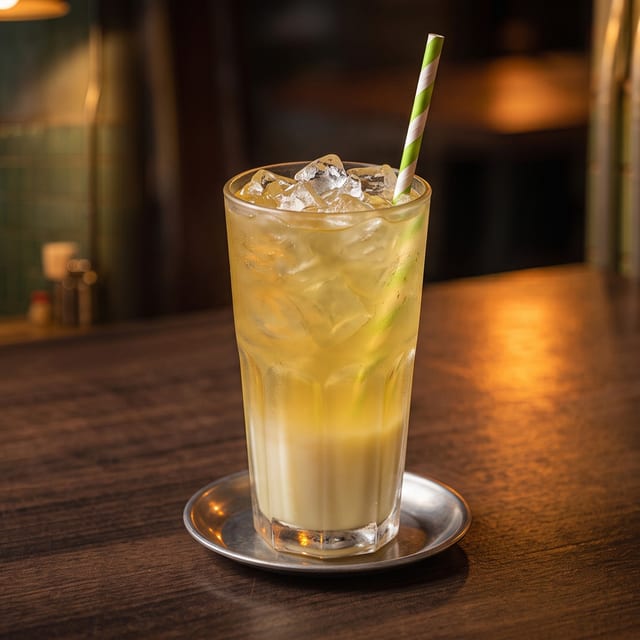 Iced Jasmine Green Tea With Milk.